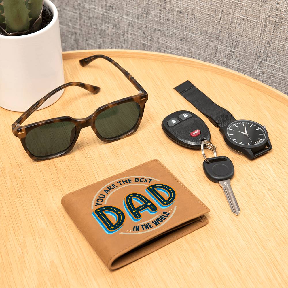 Graphic Leather Wallet For Dad - You Are The Best Dad