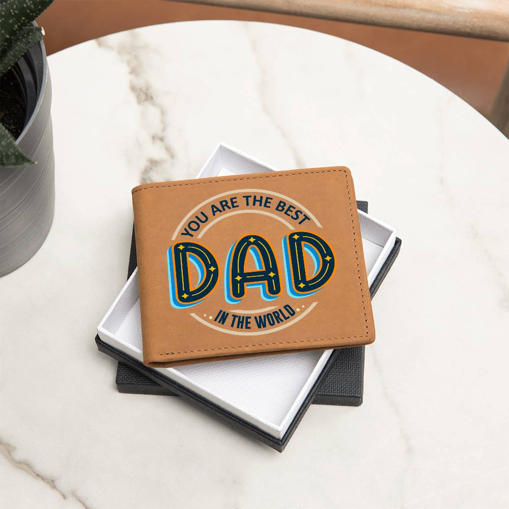 Graphic Leather Wallet For Dad - You Are The Best Dad