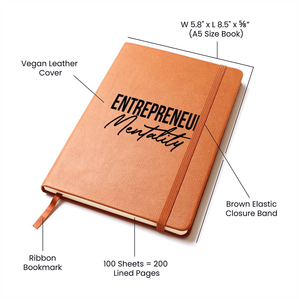 Vegan Leather Journal - Entrepreneur Mentality