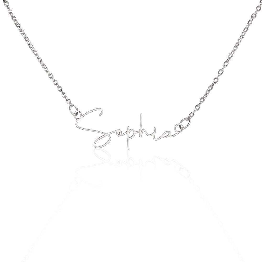 Signature Style Name Necklace Without Message Card