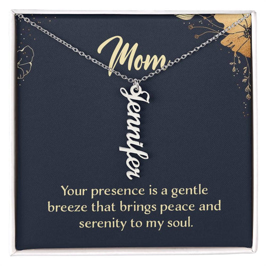 Personalized Vertical Multi Name Necklace - To Mom