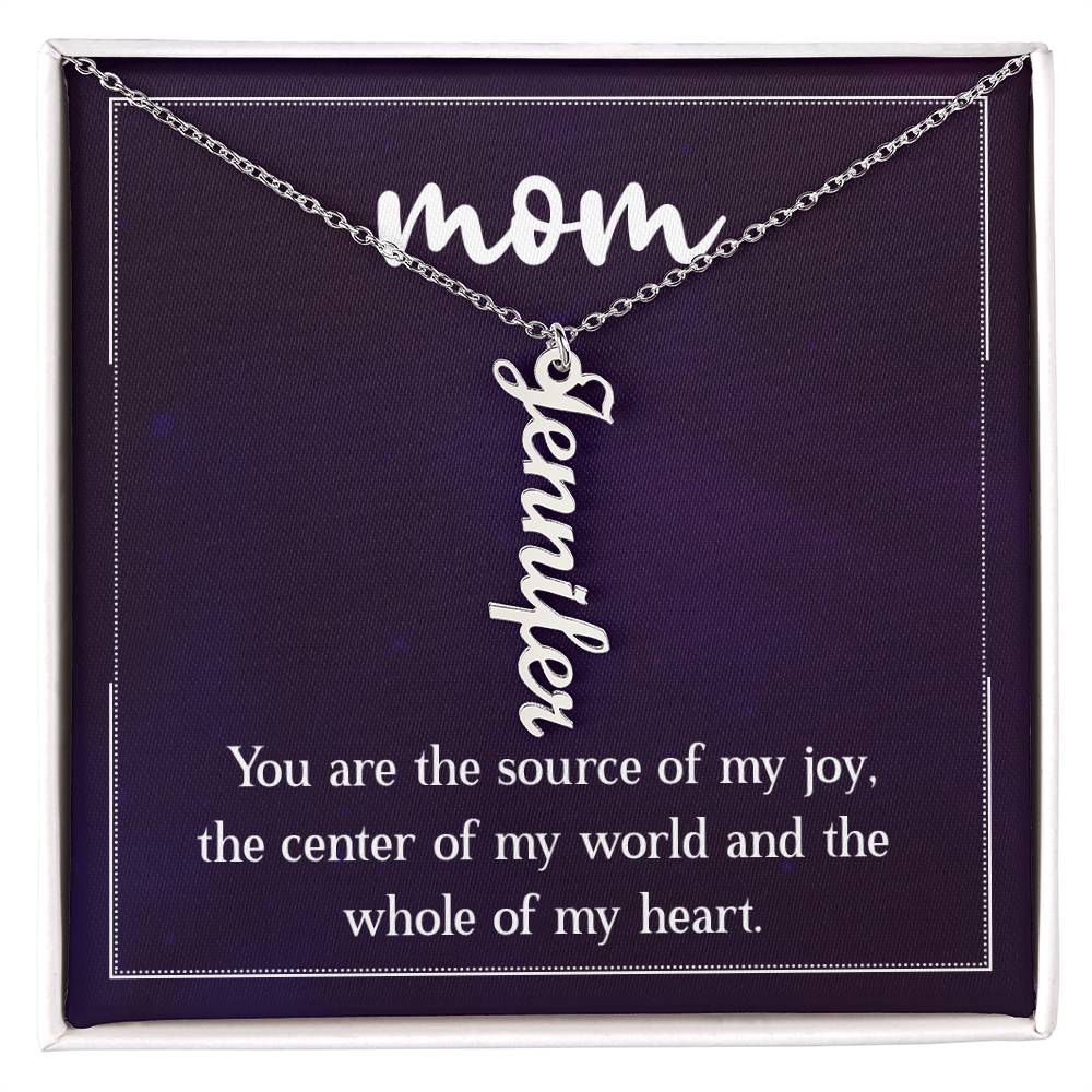 Personalized Vertical Multi Name Necklace - To Our Mom