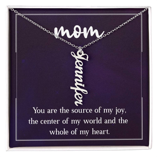 Personalized Vertical Multi Name Necklace - To Our Mom