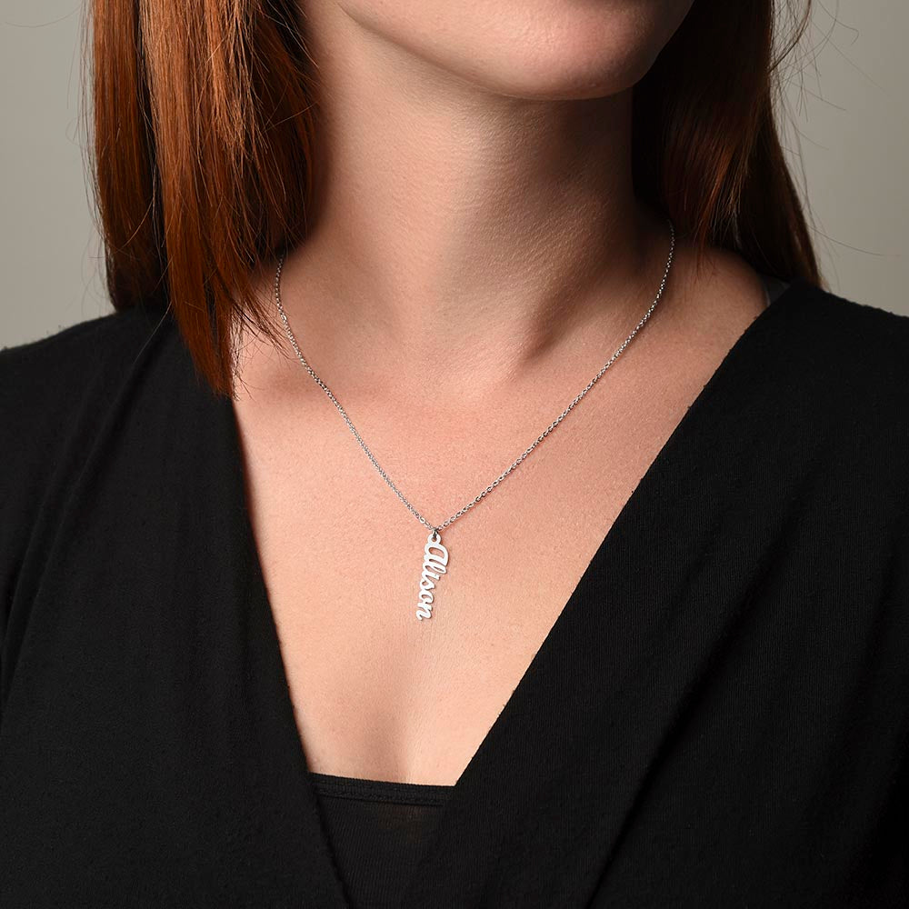 Personalized Vertical Multi Name Necklace -To Our Grandma