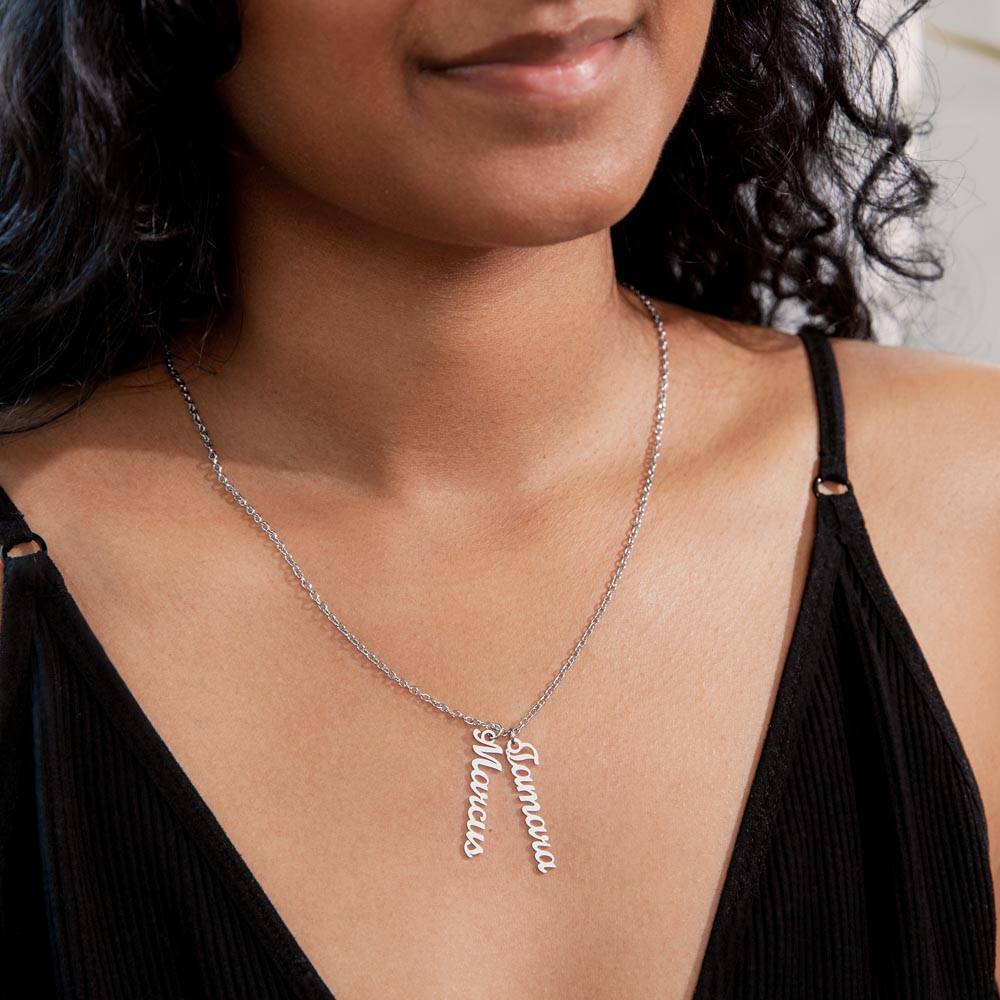 Personalized Vertical Multi Name Necklace - Mother, Thank You For All You Do