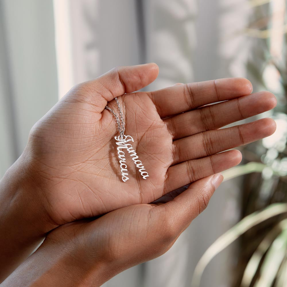 Personalized Vertical Multi Name Necklace - Mother, Thank You For All You Do