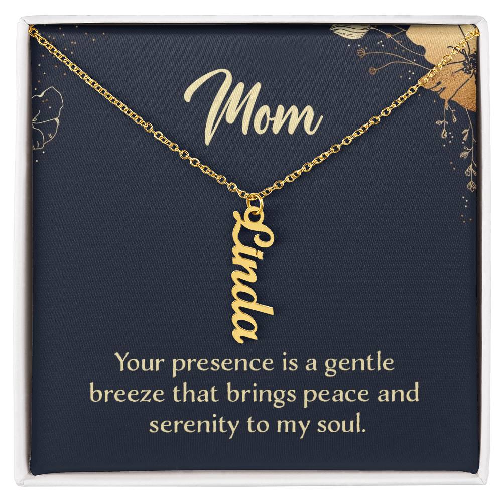 Personalized Vertical Multi Name Necklace - To Mom