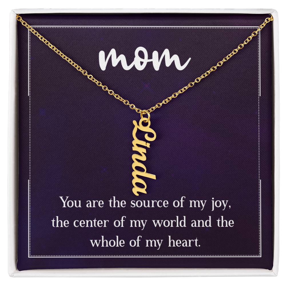 Personalized Vertical Multi Name Necklace - To Our Mom