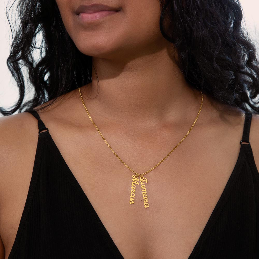 Personalized Vertical Multi Name Necklace - Mother, Thank You For All You Do