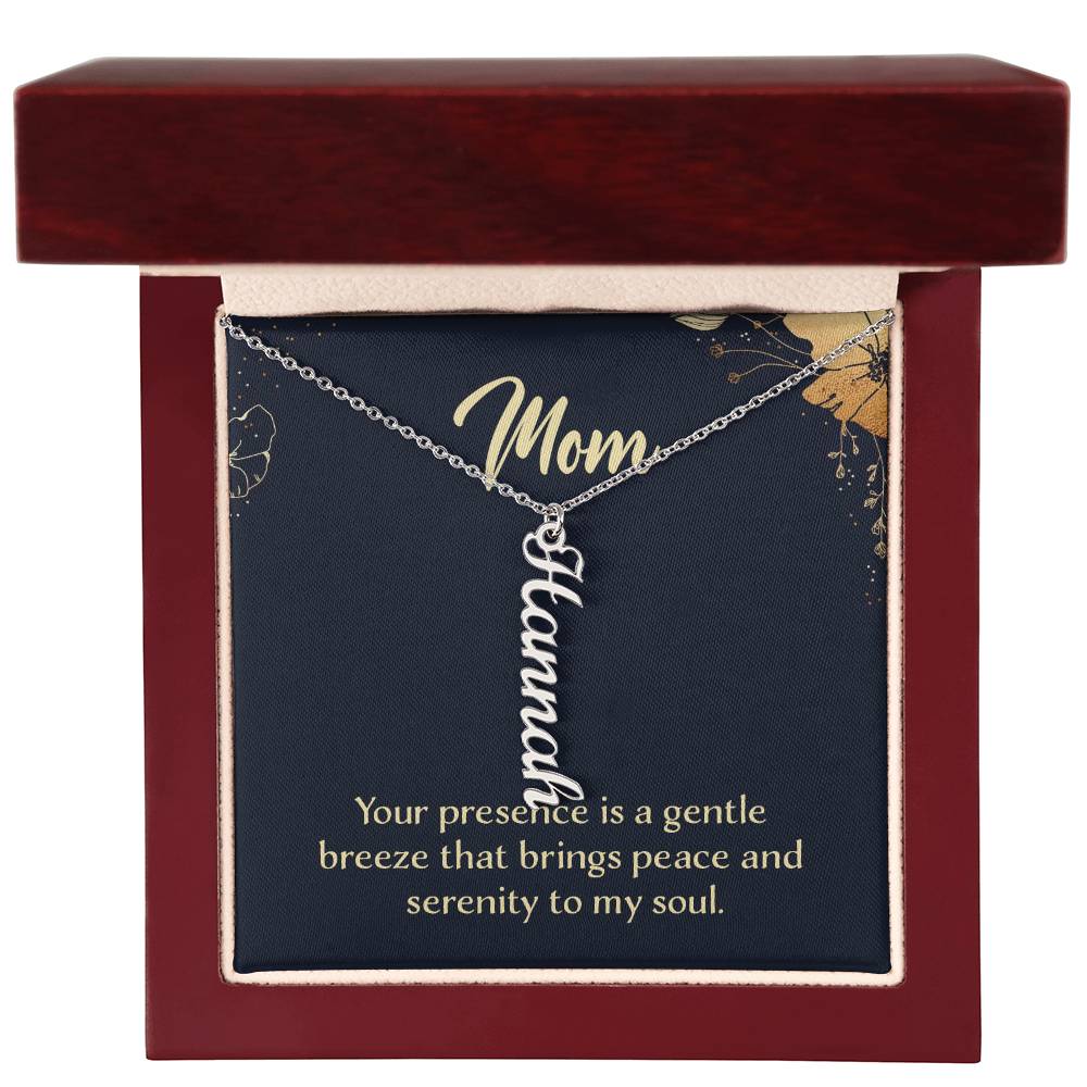 Personalized Vertical Multi Name Necklace - To Mom