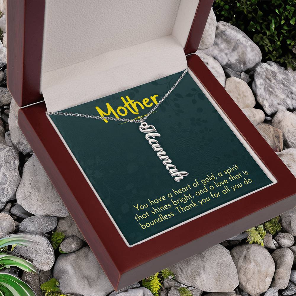 Personalized Vertical Multi Name Necklace - Mother, Thank You For All You Do
