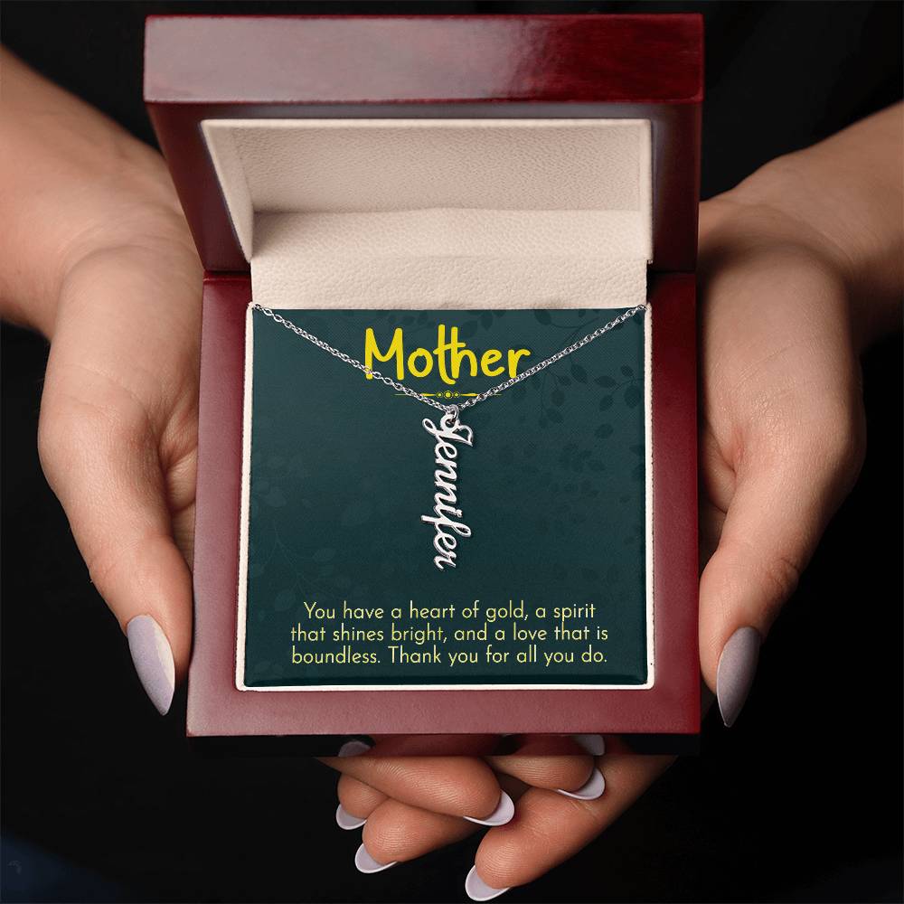 Personalized Vertical Multi Name Necklace - Mother, Thank You For All You Do