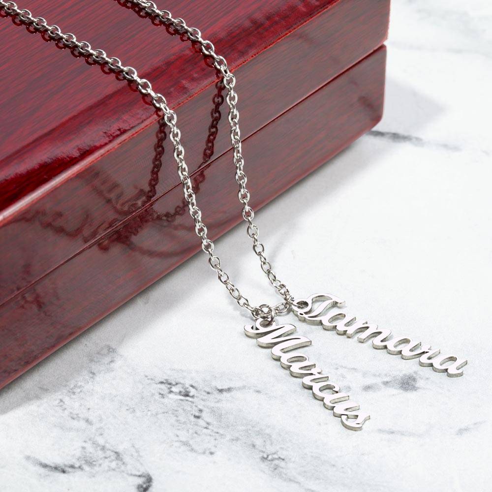 Personalized Vertical Multi Name Necklace - Mother, Thank You For All You Do