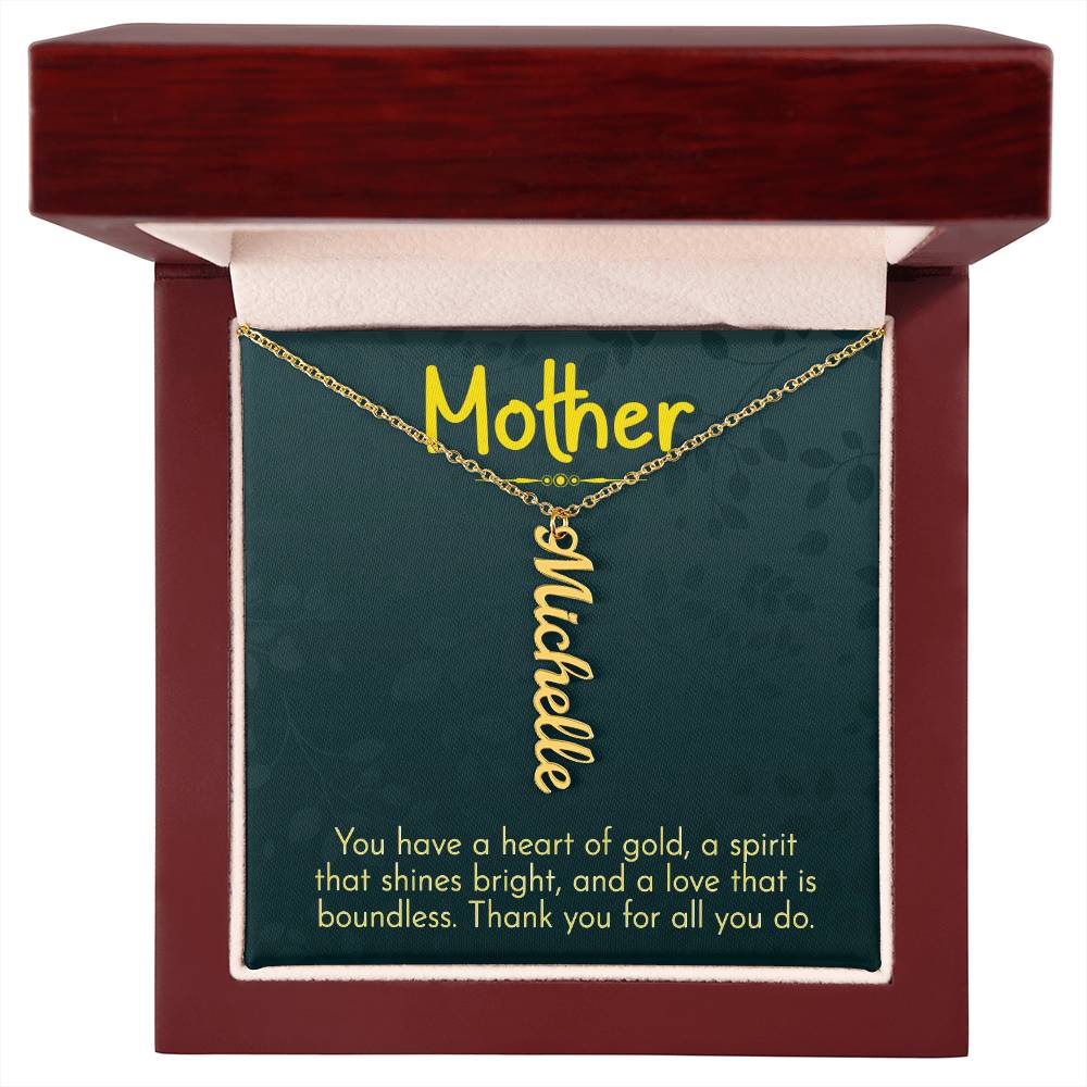 Personalized Vertical Multi Name Necklace - Mother, Thank You For All You Do