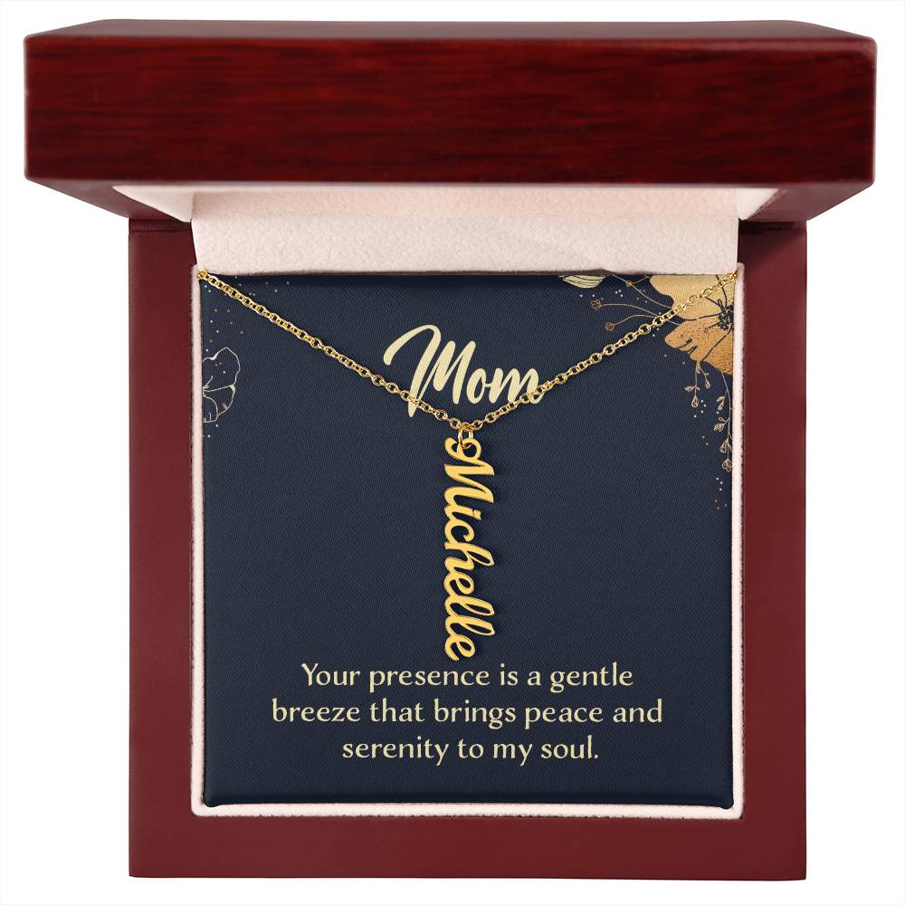Personalized Vertical Multi Name Necklace - To Mom
