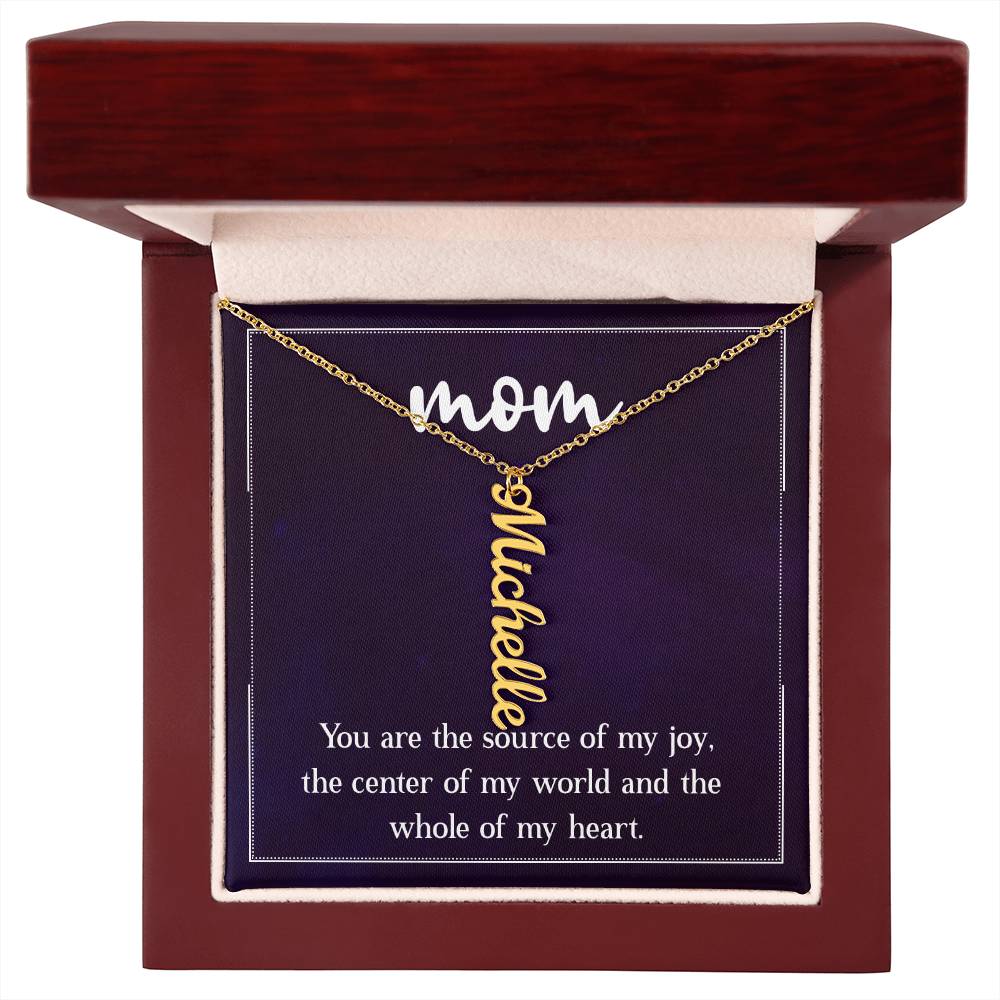 Personalized Vertical Multi Name Necklace - To Our Mom
