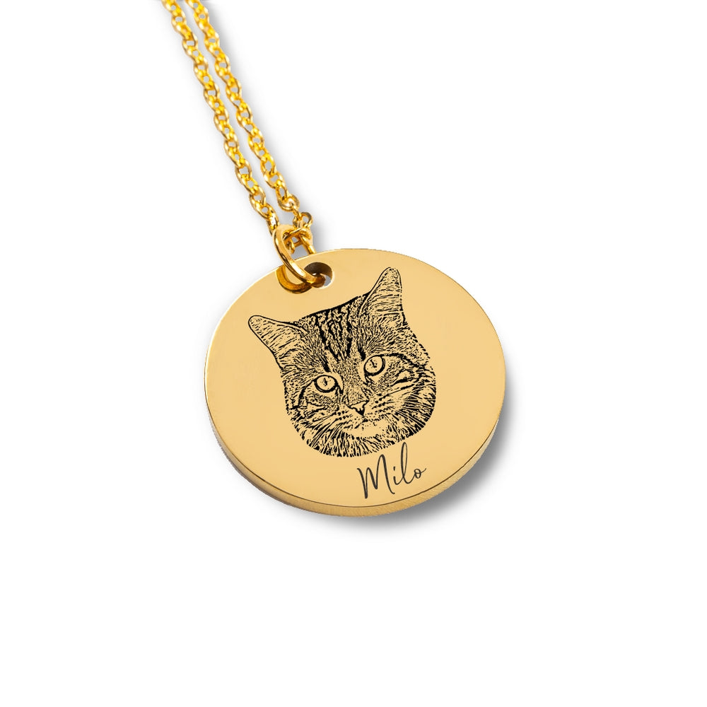 Cat Portrait Necklace - Best Cat Mom