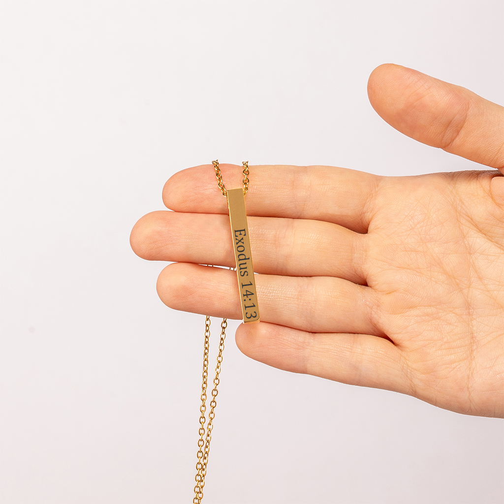 Engraved Bible Verse Necklace