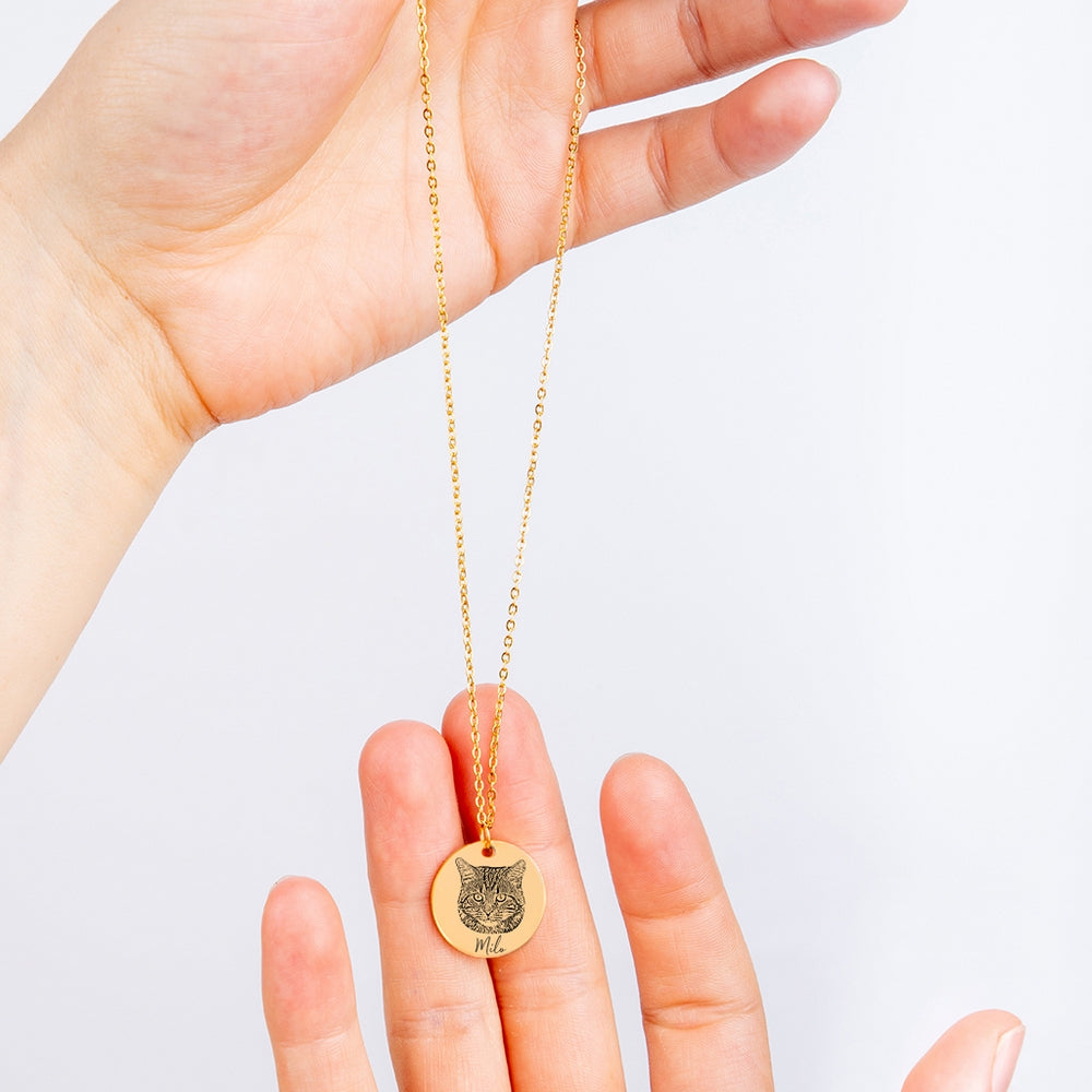 Cat Portrait Necklace - Best Cat Mom