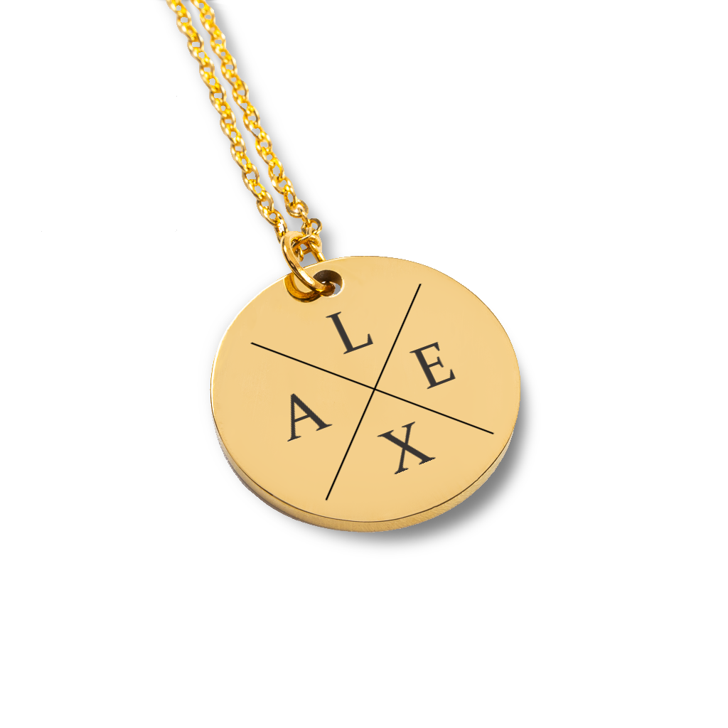 Engraved Initials Necklace