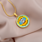 Circle Pendant Necklace -My Sunshine