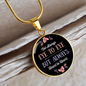 Circle Pendant Necklace -Heart to Heart