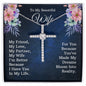 CZ Cross Necklace - To Wife