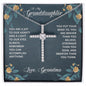 CZ Cross Necklace - To Granddaughter