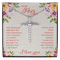 CZ Cross Necklace - To Mom