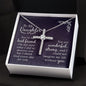 CZ Cross Necklace - To Daughter