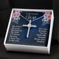 CZ Cross Necklace - To Wife