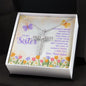 CZ Cross Necklace - To Sister
