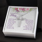 CZ Cross Necklace - To Mom