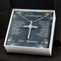 CZ Cross Necklace - To Granddaughter
