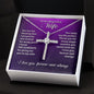 CZ Cross Necklace - To Wife