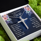 CZ Cross Necklace - To Wife