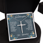 CZ Cross Necklace - To Granddaughter