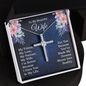 CZ Cross Necklace - To Wife