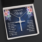 CZ Cross Necklace - To Wife