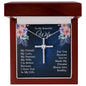 CZ Cross Necklace - To Wife