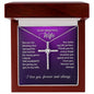 CZ Cross Necklace - To Wife
