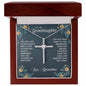 CZ Cross Necklace - To Granddaughter
