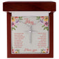 CZ Cross Necklace - To Mom