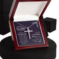 CZ Cross Necklace - To Daughter