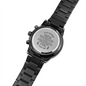 Engraved Design Black Chronograph Watch For Husband