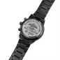 Engraved Design Black Chronograph Watch for Dad