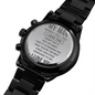 Engraved Design Black Chronograph Watch for My Man