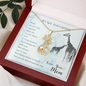 Graceful Love Giraffe Necklace Gift For Daughter