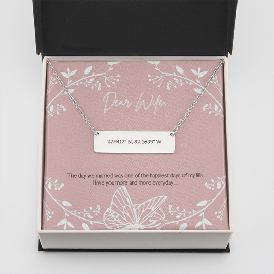 Coordinate Horizontal Bar Necklace