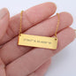 Coordinate Horizontal Bar Necklace